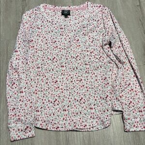 Laura Ashley Pink and Green Floral‎ Long Sleeve Shirt